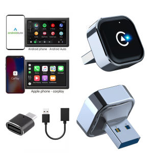 New 2in1 Wired to Wireless CarPlay Adapter Android Auto Dongle High-Quality Car Accessory Smart Box 5GHz WiFi Type-C/USB