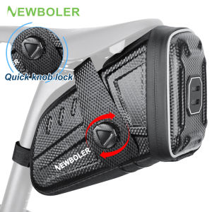 NEWBOLER Bike Saddlebags MTB Road Waterproof Bicycle Saddle Bag Reflective Striped Bicycle Tool Bag MTB Bike Bag Accessories