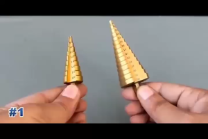 3pcs ดอกสว่านขั้นบันไดเคลือบไททาเนียม ก้านหกเหลี่ยม ร่องตรง ดอกสว่านทรงเจดีย์ 4-32 มม. ชุดอุปกรณ์เสริมสำหรับเจาะ