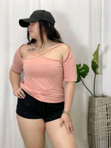 Plus Size Bakuna Top Cut Out Top Plus Size Off Shoulder Top Plus Size (Bakuna)