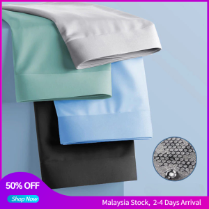 Mens Ice Silk Underwear Briefs Men Boxer Men Underwear Boxer Men’s Trunk Seluar Dalam Lelaki Seamless Flat Corner Pants Loose Summer Ultra-thin Cool Breathable Quick drying Mid Waist Pants