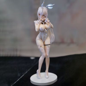 Bandai | Lucille Bunny Girl Anime Figure Cute White Haired Maid Style Collectible Model Desktop Decoration For Anime Fans Display Statue