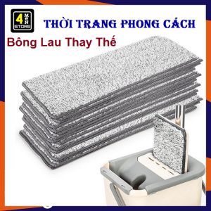 Bông lau nhà thay thế chữ nhật 12x33cm cao cấp dùng cho bộ lau nhà thông minh - Miếng Lau Nhà Thay Thế Cho Cây Lau Nhà Tự Vắt Tiện Dụng