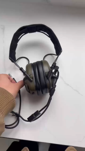 Dual-Rail Options Tactical Communication Headset- FoldableDetachable: 4x Sound Amplification & NRR 22dB Noise Reduction