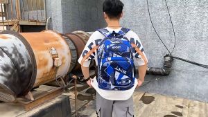 กระเป๋าเป้ กระเป๋าโน๊ตบุ๊ค สายสะพายหลังไน ล่อนความจุขนาดใหญ่ กระเป๋าเดินทาง กระเป๋านักเรียน LX-3241