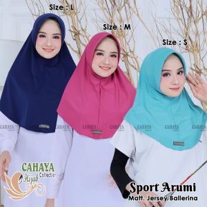 krudung sport saiz S sport M sama L kerudung olah raga simpel kekinian