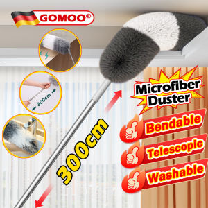 300cm Adjustable Microfiber Feather Duster with Telescopic Pole Dust Dusting Stainless Steel Long Handle Car Wall Window Household Dusting Brush For Cleaning Telescopic Retractable Duster