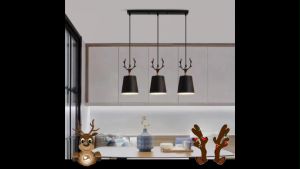 Nordic LED Pendant Light Deer Head Minimalist Hanging Lamp Bedroom Restaurant Home Decor Chandelier