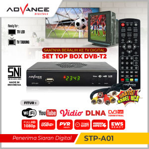 Advance Set Top Box TV Digital Penerima Siaran Digital Receiver Full HD STPA01 Garansi Resmi 1 Tahun