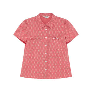 Sweet & Playful Polka Dot Short Sleeve Shirt