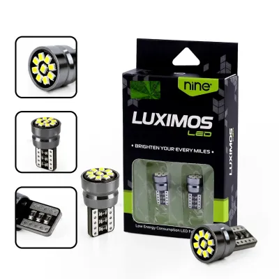 LAMPU LED T10 SB5 9 TITIK LUXIMOS NINE UNTUK LAMPU SEIN SENJA PLAT NOMOR SPEDOMETER MOTOR DAN KABIN MOBIL