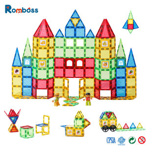 Romboss 28/40/54/83/101 PC Magnet Building Tiles Clear Magnetic Bricks 3D Toys for Kids ของขวัญคริสต์มาส 3D บุคคล