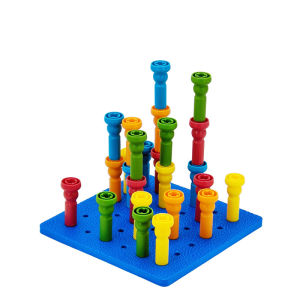 25Pcs Mushroom Nail Toys Tall Stackers Peg Fine Motor Skills Toys Montessori Toys for Kids Toddlers