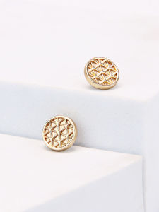 Retro Woven Metal Button for Shirt Sweater Open Cardigan Windbreaker Jacket Simple Large round Button Home Fabric DIY Sewing