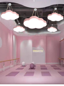 Cloud Shaped Pendant Light ห้องฝึกวิ่ง ห้องเรียน ห้องโถง ทางเดิน ไฟฟ้าในเมฆ ศูนย์ฝึกศิลปะ อุปกรณ์ตกแต่งบ้าน