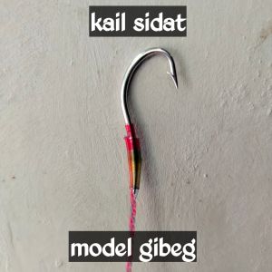 kail pancing sidat siap pakai model gibeg bahan baja hitam