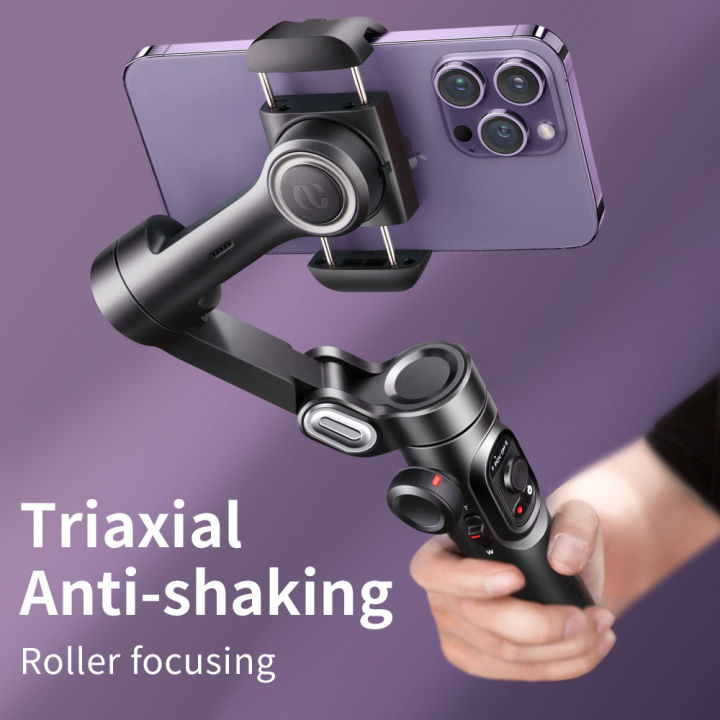 AOCHUAN 3-Axis Handheld Gimbal Stabilizer for Smartphone with Fill ...