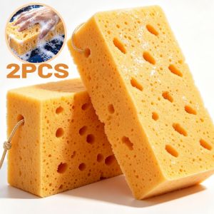 Large Car Washing Sponge Super Absorbent Detailing Pad Scratchless Honeycomb Block Multi Purpose Kitchen Vehicle Wash Accessory