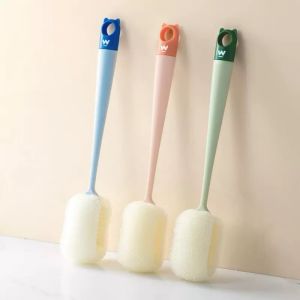 Bottle Brush Long-Handled Cup Cleaning Brush Sponge Bottle Brush Sponge Cleaning Brush Is Suitable for Cups Wine Glasses Wa