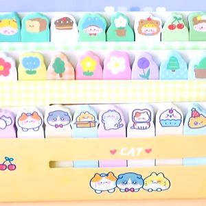 Sticky Notes Karakter 8IN1 Tempelan Kertas Catatan 120 Lembar Pembatas Buku Karakter Hewan Lucu Penanda Buku Stationery Memo Pad Convenience Cute 8 IN 1 PST