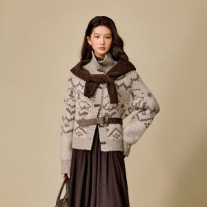 INMAN | Áo Cardigan Len Mỏng Cổ Cao Form Rộng