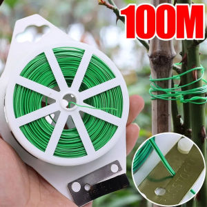 20/50/100M Garden Twist Ties Multifunctional Strapping Plant Climbing Lines Reusable Iron Wire Cable Ties For Flower Plant Vines