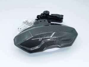Universal Carbon Fiber Motorcycle Mudguard with Adjustable Angle for HONDA/YAMAHA/VESPA - Durable Frame & Body Part