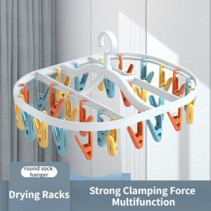 Multi-clip Drying Sock Tool Sock Racks Hangers Baby Drying Racks Round Drying Racks Dormitory Fashion Drying Pegs Windproof Cloth Rack