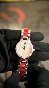 Jam Tangan Wanita Alexandre Christie Passion AC 2A94 LDBRGLNRE MOP Dial Dual Tone Stainless Steel Strap