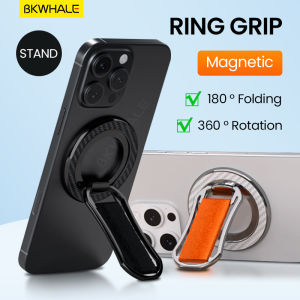 BKWHALE Magnetic bracket 360 ° Rotation metal stand Portable phone holder Multi functional ring Grip