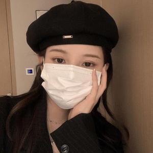 Mũ Beret Đen Cổ Điển Hàn Quốc Dành Cho Nữ Chất Liệu Cao Cấp Mỏng Nhẹ Màu Trơn Thời Trang Đa Năng Kiểu Mũ Họa Sĩ Mũ Đơn Giản Cho Mùa Xuân Thu