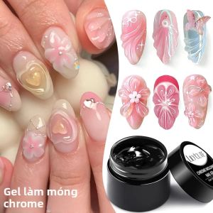 Sơn Móng Tay Gel Mạ Chrome LILYCUTE 7ml Hiệu Ứng Gương Kim Loại Tẩy Được Gel UV Bán Cứng Sơn Móng Nghệ Thuật