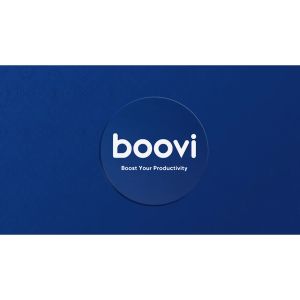 Boovi Meja Kerja Komputer Elektrik Adjustable Standing Desk Wireless Charging Dilengkapi Laci Meja