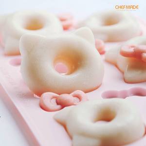 CHEFMADE Hello Kitty Kitchen Genuine Authorized Non-stick Cartoon Donut Cake Cookies 3D Silicone Mold DIY Doughnuts Mould Cake Tools KT7054