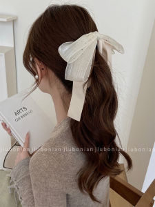 Shiny Butterfly Knot Banana Clip Multi-Layer Fairy Tail Hair Accessories Sweet Personality Forest System Horse Tail Clip Hairpins