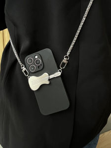 สายโซ่โทรศัพท์มือถือสายคล้องสะพายข้างสะพายหลังได้สายโซ่คล้องคอแบบผู้หญิงสะพายข้างปรับได้ถอดออกได้ใช้ได้กับ Apple Huawei