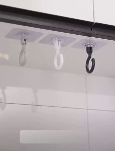 Hook Gantungan Tempel Dinding Putar 360 Derajat / Kait Langit Tembok Super Kuat Magic Wall Hook Serbaguna