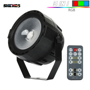SHEHDS LED 30W COB Par Light RGB 3in1 Party Lights with Remote and DMX Control Sound Activated uplighting for DJ Wedding Christmas Stage Show Club Karaoke