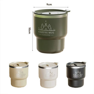 400ML Office Coffee Mug Stainless Steel Thermal Cup Double Layer Insulated Water Cup Portable Keeps Cold and Heat Thermal Mug