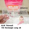 (Isi 25pcs) (RL1B) Thinwall Klir Rectangle Long Food Grade Super Bening 750ml. 