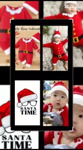 Jumpsuit Santa Bayi Jumper Santa Bayi Baju Bayi Santa Baju Natal Bayi Santa