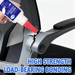 New Plastic Stool Repair Glue - Instant Bonding That Wont Fall Off! Quickly Fixes Cracks Broken Legs and Missing Corners. Hig