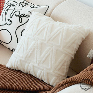 Modern Luxury Sofa Pillow Cover King Size Bedside Cushion Home Living Room High End Polyester Fabric PP Cotton Filled