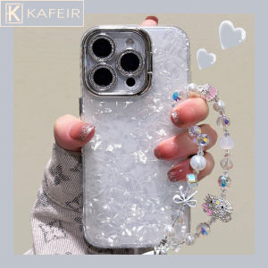 Kafir Luxury Pure Color Shell Pattern Silicone Phone Case for Apple 16ProMax 15Pro 14Plus 13 Couple 12 Frame Stand 11 Anti-Fall