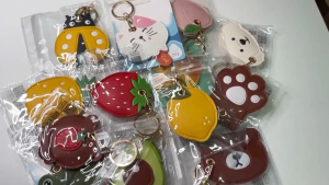 Compatible with AirTag Case Keychain Cartoon Air Tag Keychain Compatible with Apple Airtags Holder PU Leather Keyring Case Item Finders Accessories for Pets Luggage Wallet Backpacks