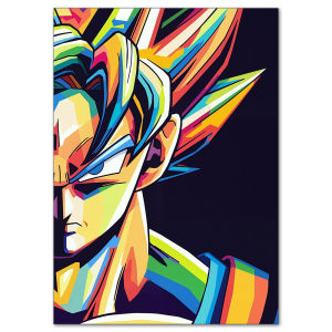 Bandai | 5D DIY Anime Diamond Art Dragon Ball Full Diamond Mosaic Cross Stitch Super Saiyan Art Living Room Decor Painting for Adults