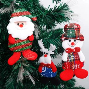 ตุ๊กตาแขวนต้นคริสต์มาส จี้ตุ๊กตาซานตาคลอส ตกแต่งต้นคริสต์มาส ตุ๊กตาซานตาคลอส สโนว์แมน