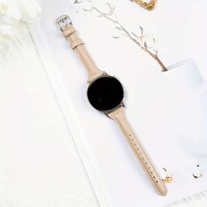 Slim Leather strap For Samsung Galaxy watch 7/FE/6/5/5 pro/4 Classic/active 2 20mm 22mm sport bracelet Huawei watch GT 4-3 band