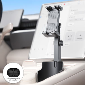 Car Phone Mount Flat Phone Mount for Cup Holders 360° adjustable For 4.7–14-inch iPhone Samsung Xiaomi smartphones and phablets