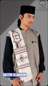 Sorban Ar Ridho Logo Motif NU Nahdatul Ulama Bahan Rayon Santung Gloyoran Sorban Anak Laki-laki